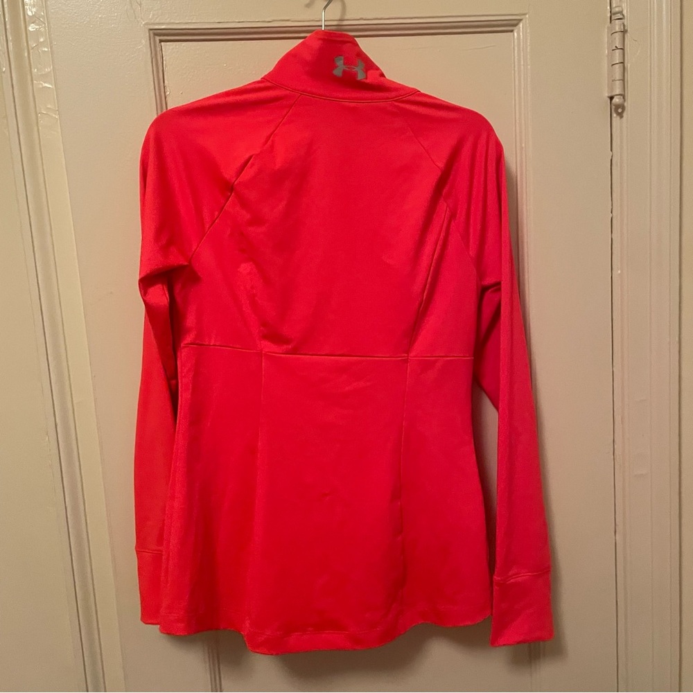 Under Armour Women's UA Meridian Jacket - bright coral orange - size Medium - Picture 7 of 11
